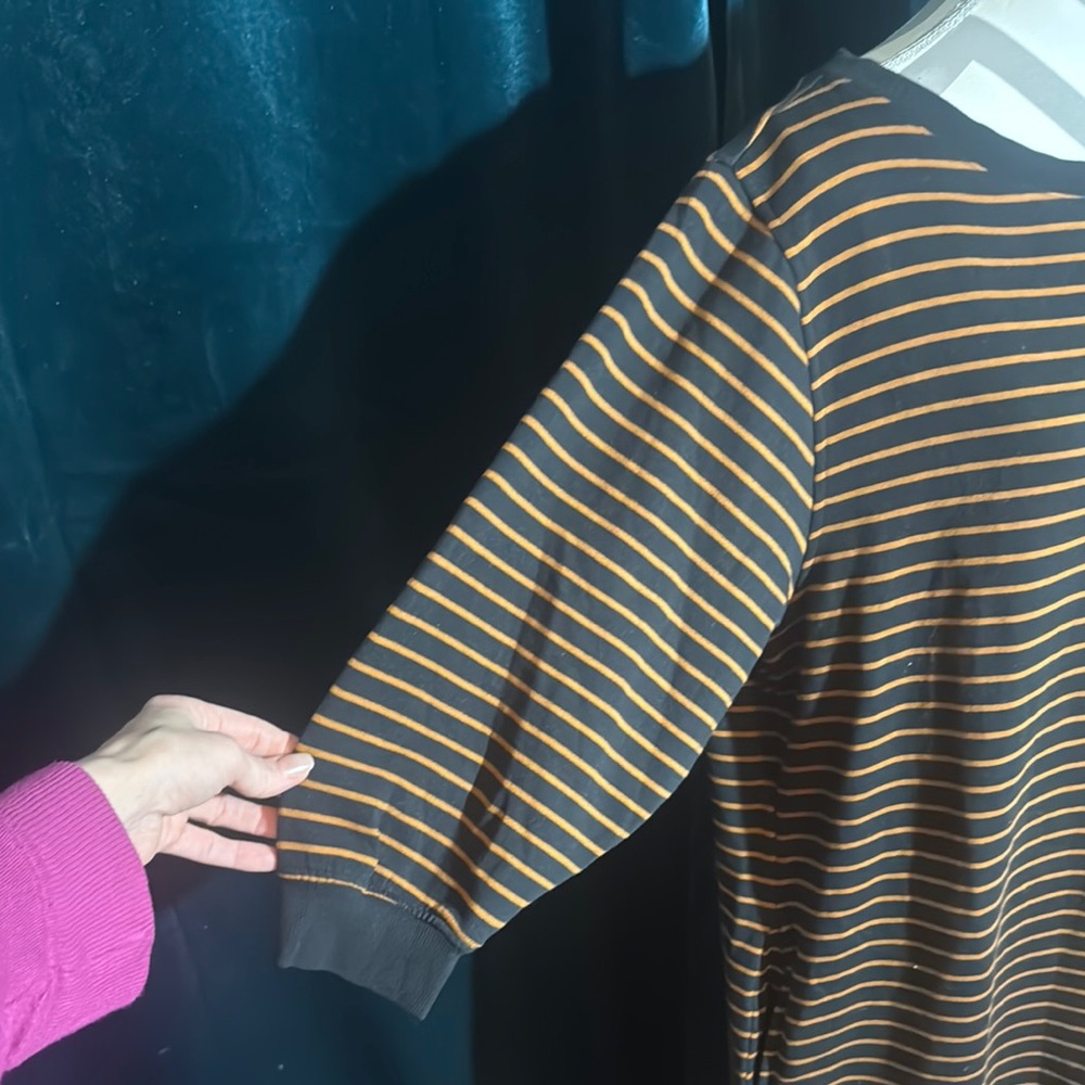 Striped Brown/Orange and Black Dress by Amazon Essentials Size XL - Picture 3 of 6